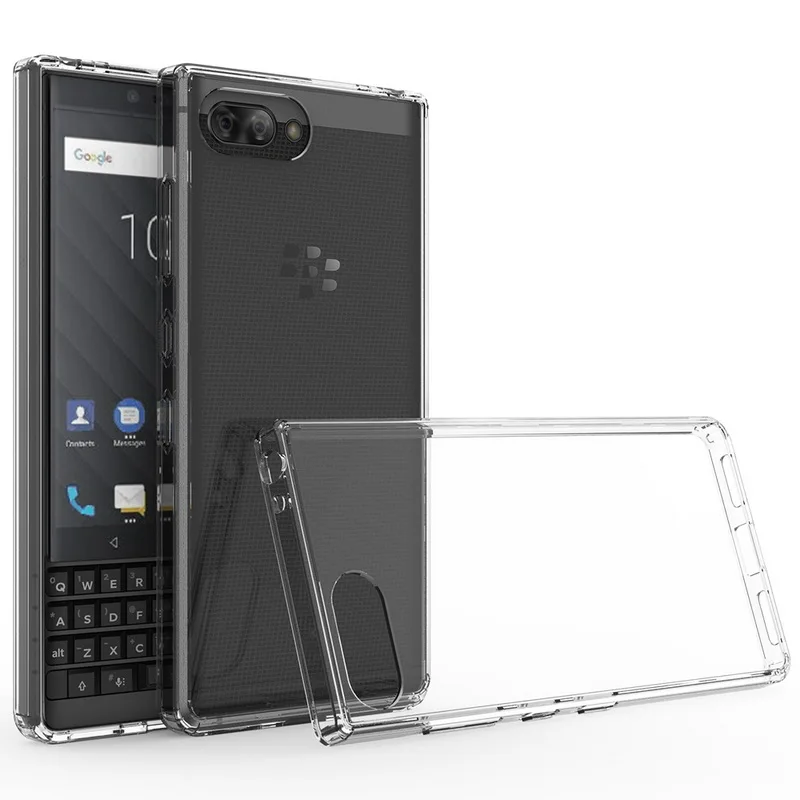clear Для BLACKBERRY KEY2 чехол 4,5 Кристальный Гибридный Бампер прозрачная твердая акриловая задняя крышка чехол для BLACKBERRY KEY 2 KEYTWO KEY TWO BBF100 - Цвет: clear