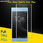 Защитная пленка для Sony Xperia XA1 Plus, XA1Plus, 5,5 дюйма, прозрачная, мягкая, из ТПУ, с полным покрытием, изогнутые детали (не закаленное стекло)