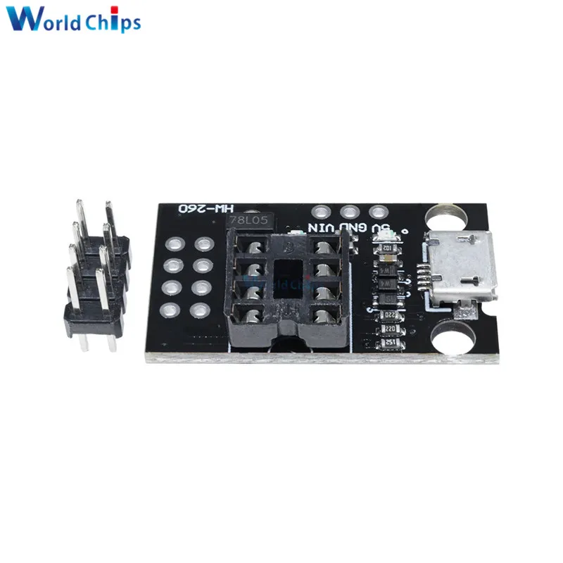 Макетная программная плата для ATtiny13A/ATtiny25/ATtiny45/ATtiny85 Micro USB ATiny | Электронные