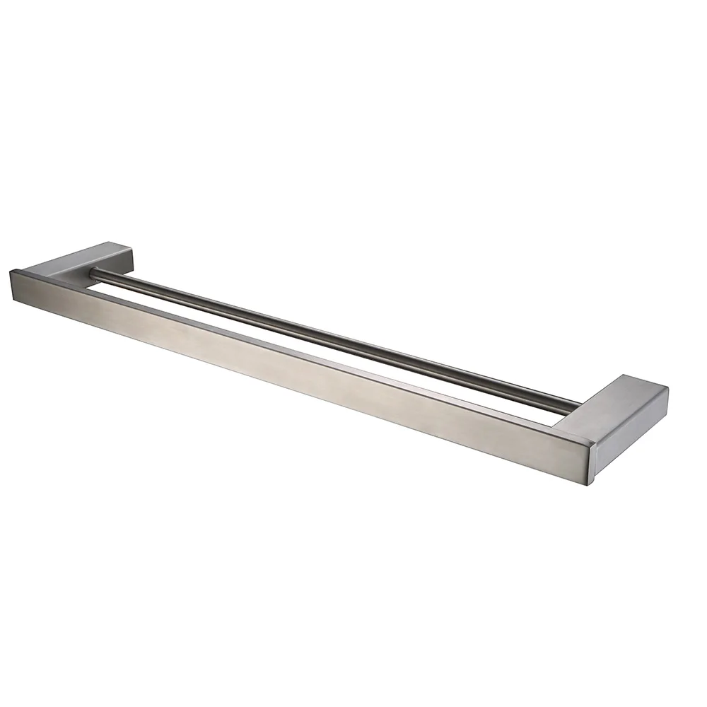 2016 хромированный матовый двойной держатель для полотенец из нержавеющей стали SUS