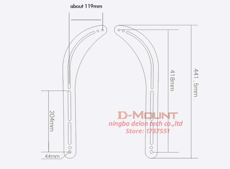1 пара) D-MOUNT SW-M4 без бурения 2 бар универсальная звуковая панель динамик настенный кронштейн держатель подставка