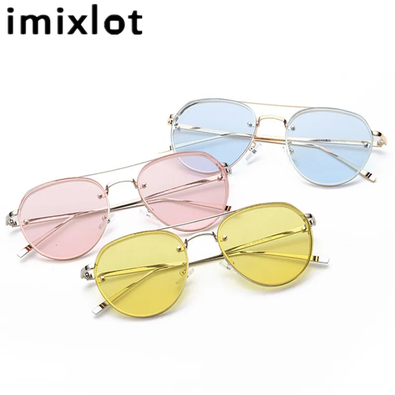 Женские Классические круглые солнцезащитные очки Imixlot конфетных цветов с