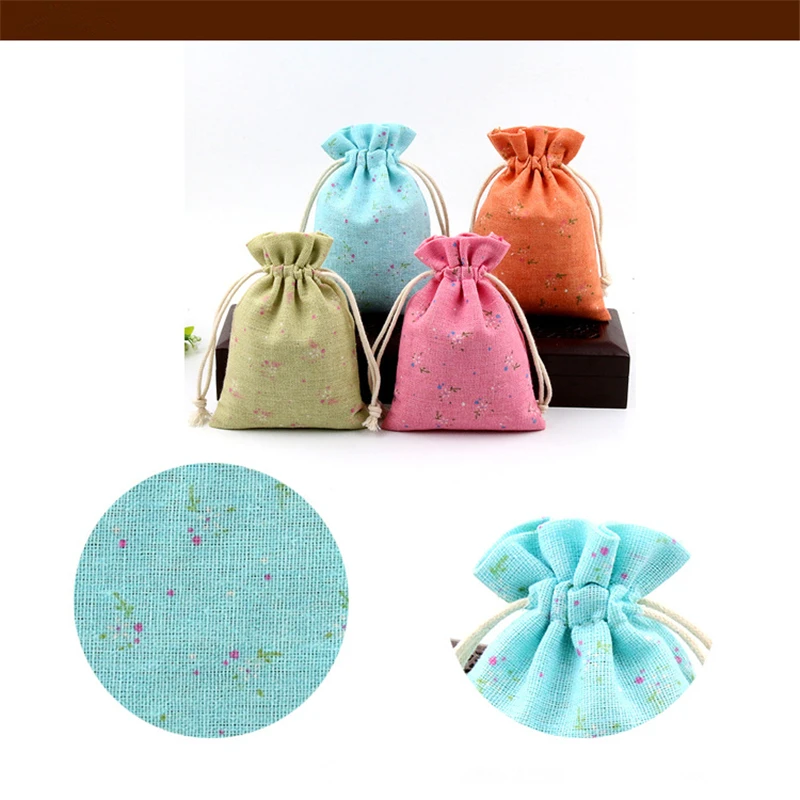 Floret style 9*13 см натуральные джутовые мешочки из джута подарочные конфеты бумажные