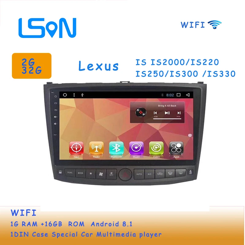 Автомобильный мультимедийный плеер LSON 2 din четырехъядерный процессор Android 8 0