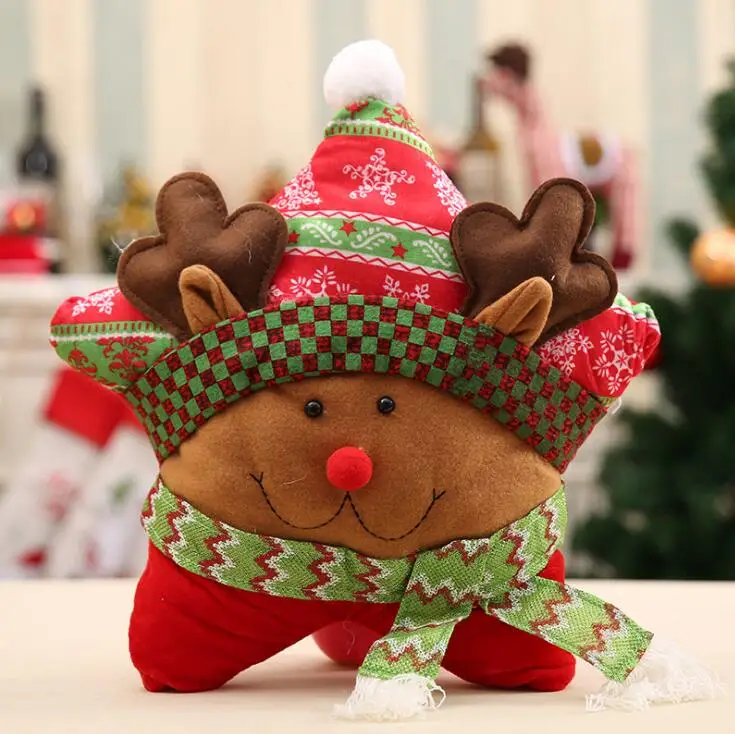 Рождественская звезда форма Xmas Санта Снеговик Подушка с лосем декоративная