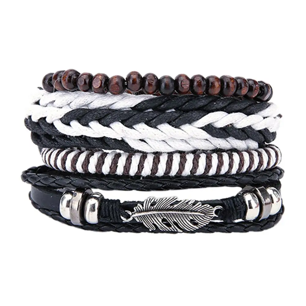 03 Браслеты и браслеты мужские кожаные браслеты Pulseira Masculina ювелирные изделия Шарм Bileklik Pulseiras бойфренд девушка - Окраска металла: 03