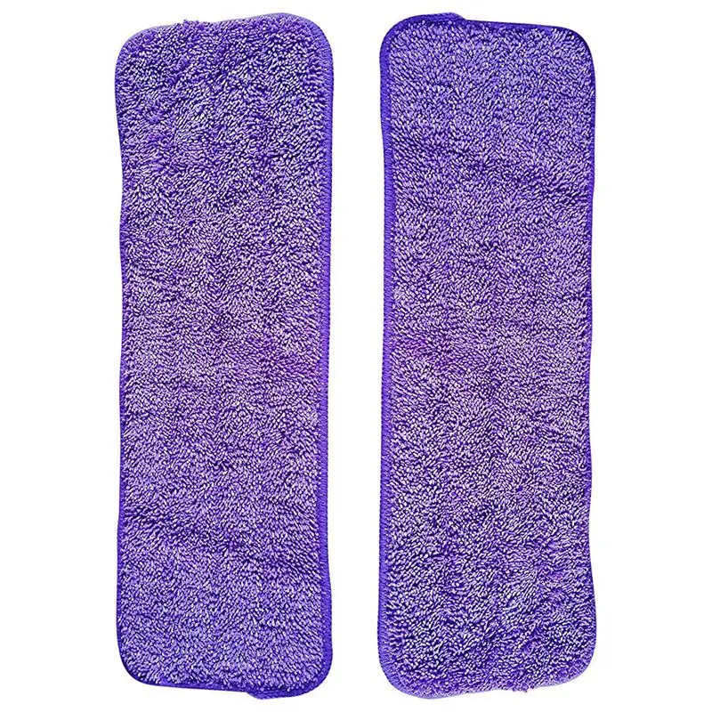 Purple 2 слюнявчика из микрофибры для мытья пола, упаковка для метлы, гарантия на замену, действительна для моющейся жизни, 42 см x 38 см x 14,5 см, чистка пола W - Цвет: Purple