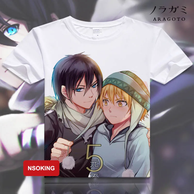 Мужская и женская футболка с коротким рукавом Noragami футболки для косплея|noragami t