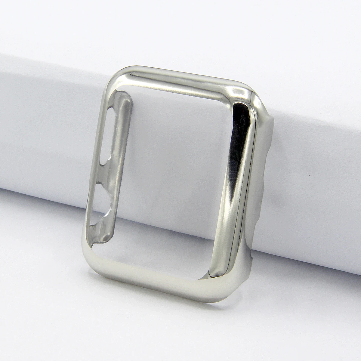 Silver Мягкий чехол для часов из ТПУ для Apple Watch band 42 мм 38 мм iwatch 3 2 1, защитный чехол, защитная пленка для экрана, покрытие, корпус из поликарбоната - Цвет ремешка: Silver