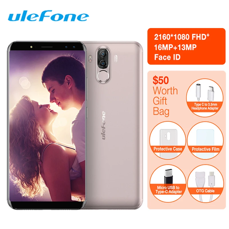 Смартфон Ulefone power 3S 18:9 Android 7,1 MTK6763 Восьмиядерный 4 Гб+ 64 Гб 6350 мАч 16 МП 4 камеры мобильный телефон 6 дюймов 4G LTE