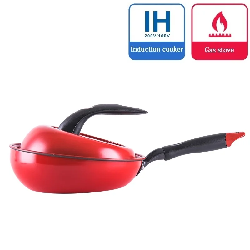 20 см профессиональная сковородка для быстрой жарки антипригарная усиленная