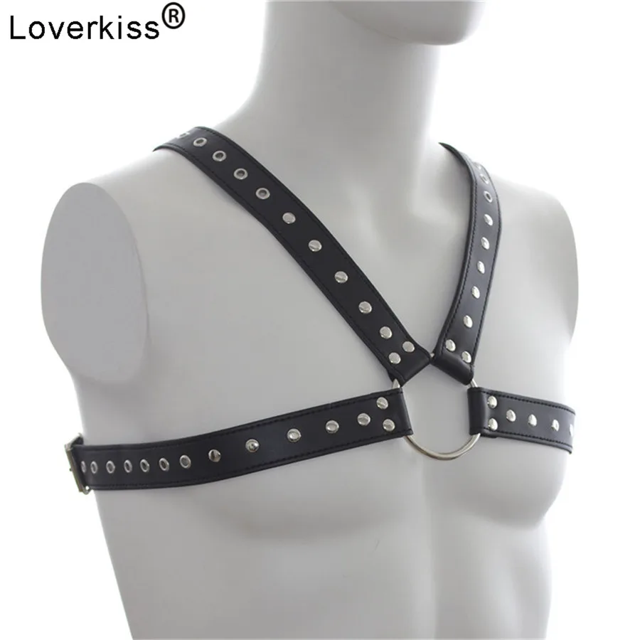 Мужская портупея Loverkiss из искусственной кожи фетиш эротические игрушки для