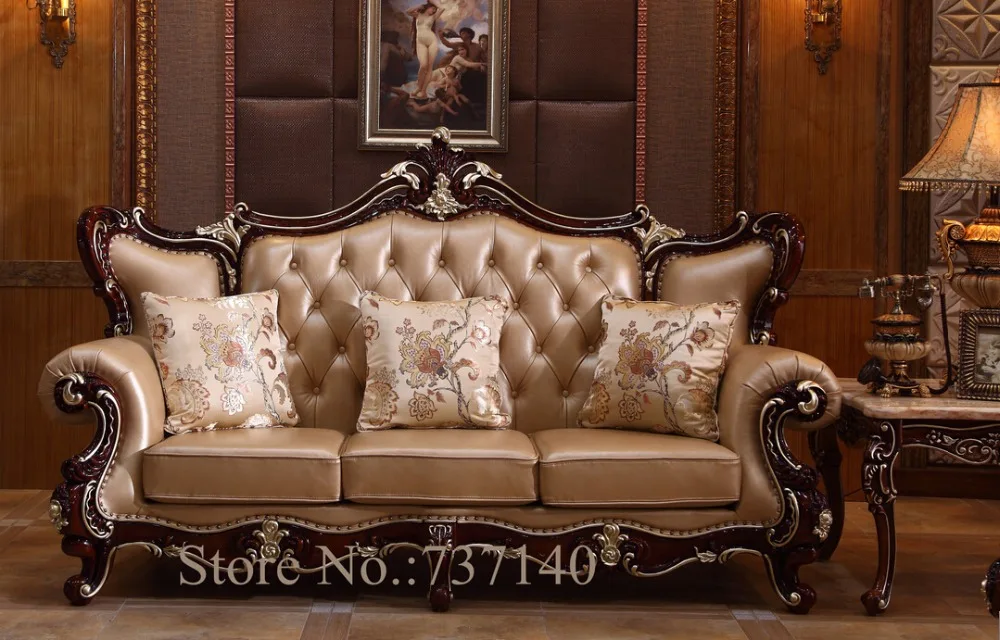 Деревянная антикварная мебель из дуба роскошная для дома диванная в стиле