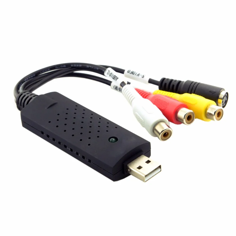 4 канальная звуковая видеокамера USB 2 0 ТВ DVD VHS S видео адаптер система наблюдения