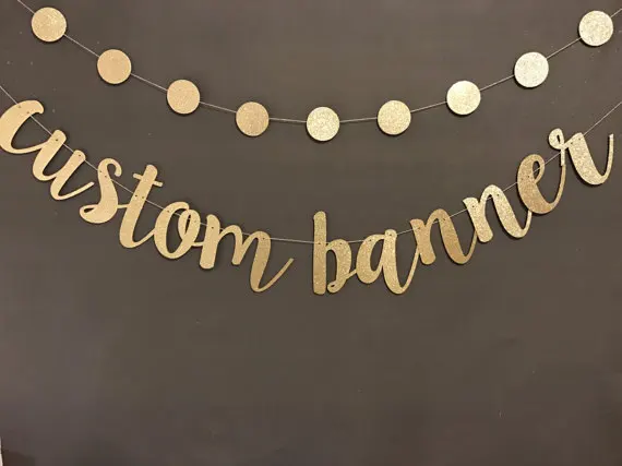 Пользовательский баннер с блестками блестящая гирлянда на заказ Свадебный