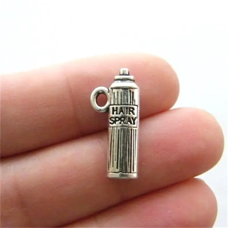 Charms Antique Silver Plated Stylist Hairdresser Pendant Diy Jewelry Accessory 9*21mm 2.1g