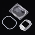 Зеркальный Светодиодный отражатель для светодиодных ламп COB, объектив из поликарбоната + отражатель + Силиконовое кольцо