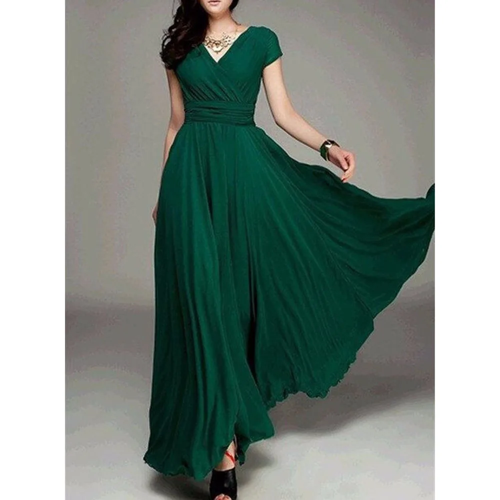 2019 элегантное вечернее платье Платье для вечеринки с коротким рукавом Boho шифон