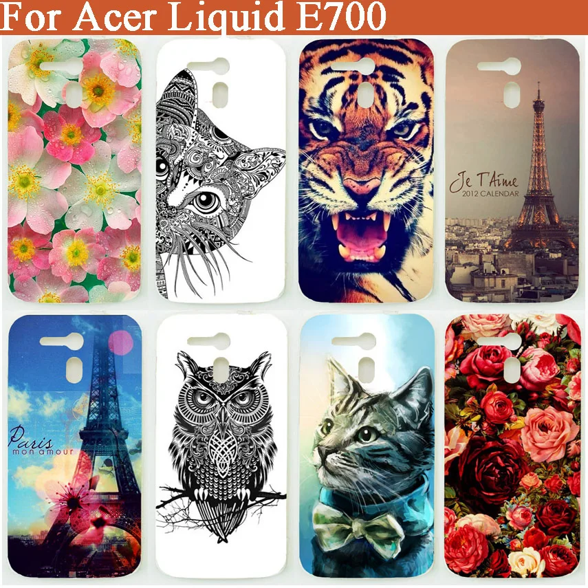 Мягкий чехол из ТПУ для Acer Liquid E7 E700 цветной с рисунком | Чехлы мобильных телефонов