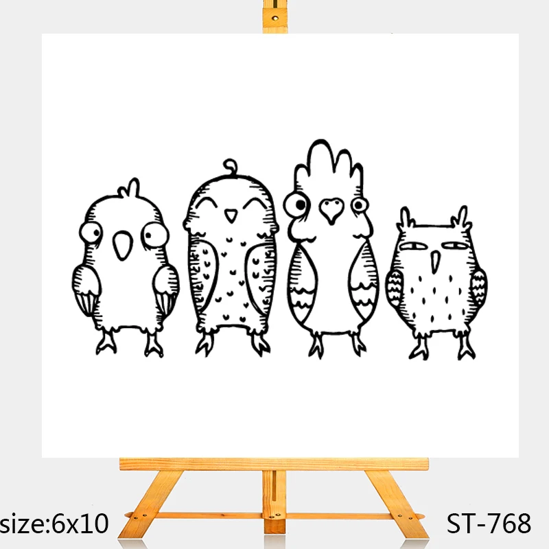 

AZSG Lovely bird Clear Stamps/Silicone Transparent Seals for DIY scrapbooking Card Making