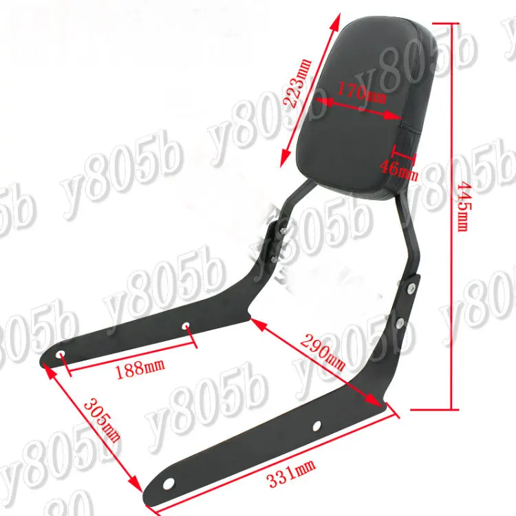 Черная подушка на спинку мотоцикла для HONDA 750 Shadow VT Sport Edition 2006 -2013 |