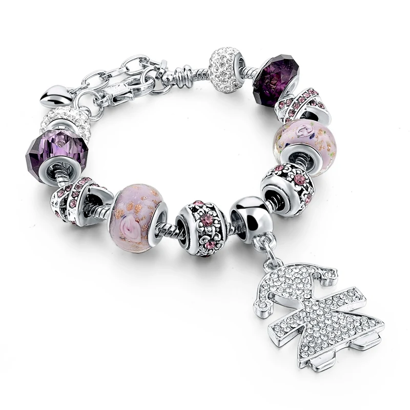 SBR160074PL SZELAM женский золотой браслет Pulseras Mujer Moda Animal Dolphin Boy браслеты с подвесками для женщин - Окраска металла: SBR160074PL