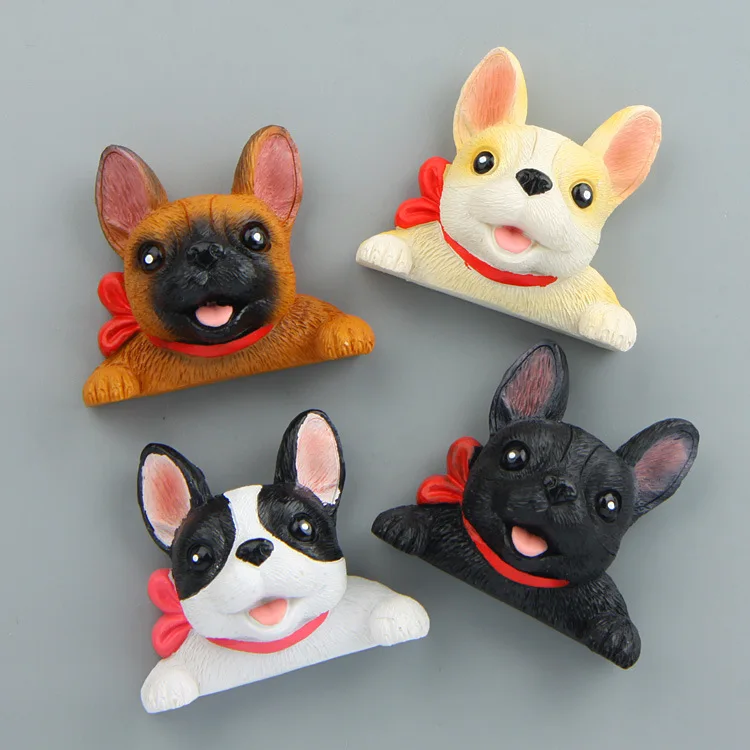 Игрушки воротник голова бульдог мультфильм творческий трехмерная магнитная