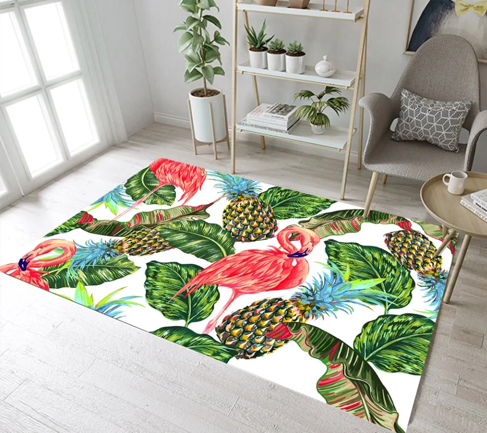 Фламинго ананасы половик с листьями и коврами для детей Детская домашняя