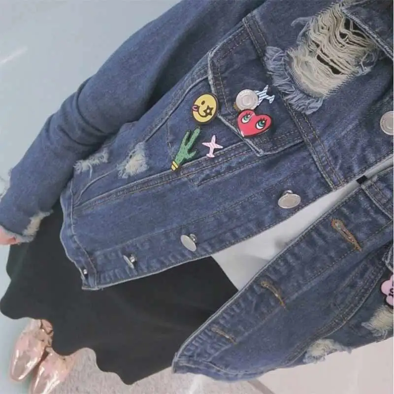 Acrylic Brooch Korean high-grade Corsage Collar Pin Accessories Badge Cute Cartoon Adult High Quality Buckle | Украшения и