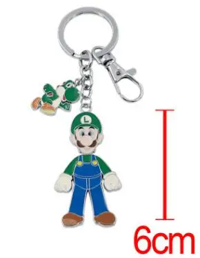 2 Игра Super Mario Bros Luigi cos брелок Модная Новинка Забавный 5 подвеска красочный металлический брелок для ключей маленькие подарки - Цвет: 2