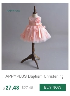 HAPPYPLUS/белое/розовое платье с цветами для младенцев; платье принцессы на крестины для малышей; платье для крещения, первого дня рождения, свадьбы; рождественское платье для маленьких девочек