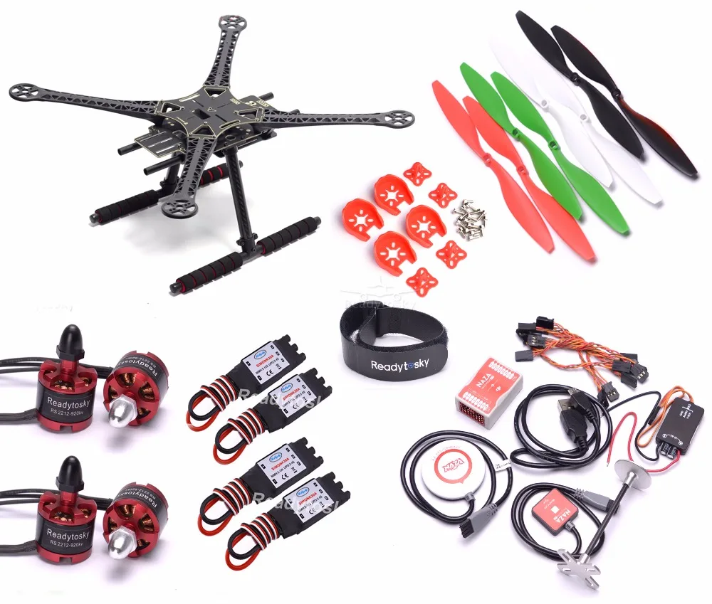 Квадрокоптер S500 рама Naza M lite M8N GPS с модулем питания PMU 2212 920KV мотор 30A Simonk ESC 1045 супер
