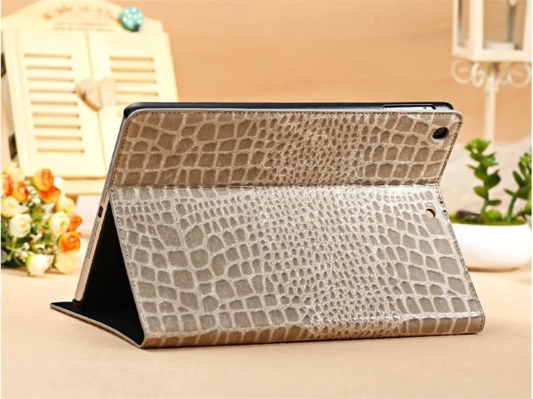 Крокодиловый умный чехол для нового ipad / 9,7 дюймов, чехол для Apple ipad 5/6 air/air 2, чехол из искусственной кожи, чехол для планшета, смарт-подставка