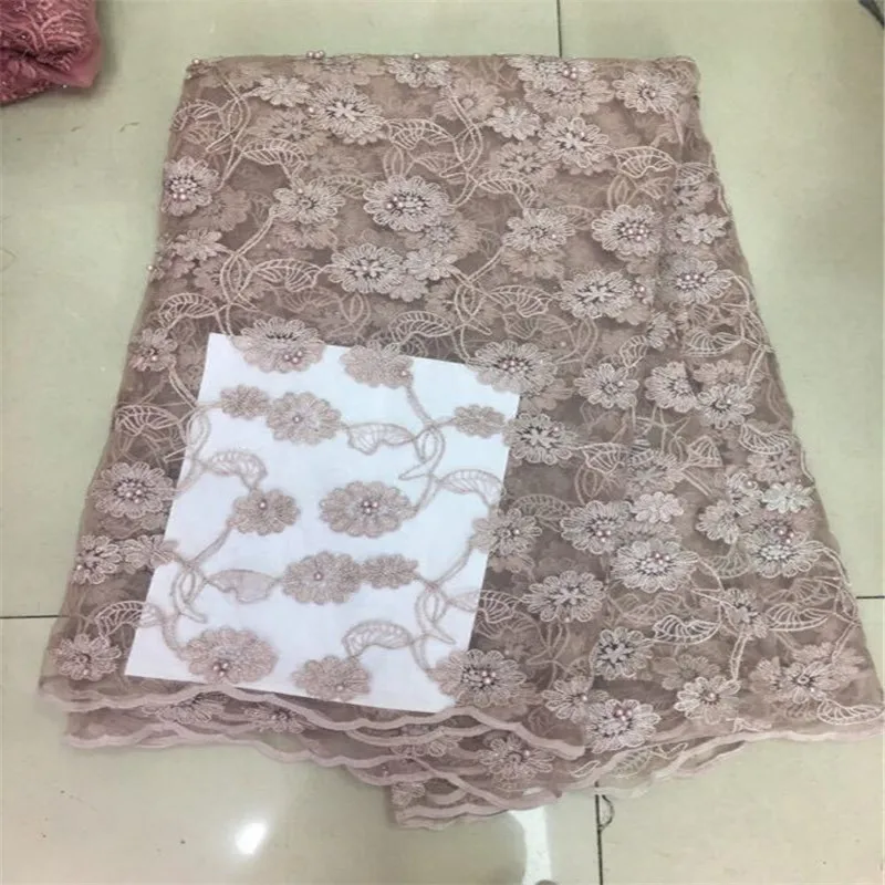 2019 самые популярные королевские синие африканские сетчатые кружева с бусинами