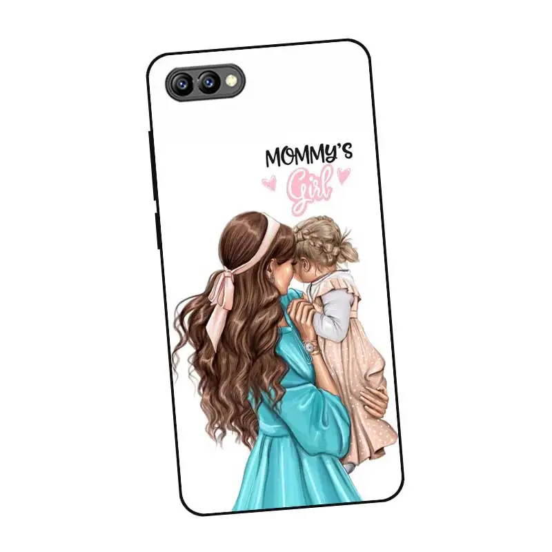 P111 Mama Black Silicone Case Cover For Huawei Honor 6A 6C 6X 7C 7X 8 Lite Pro |