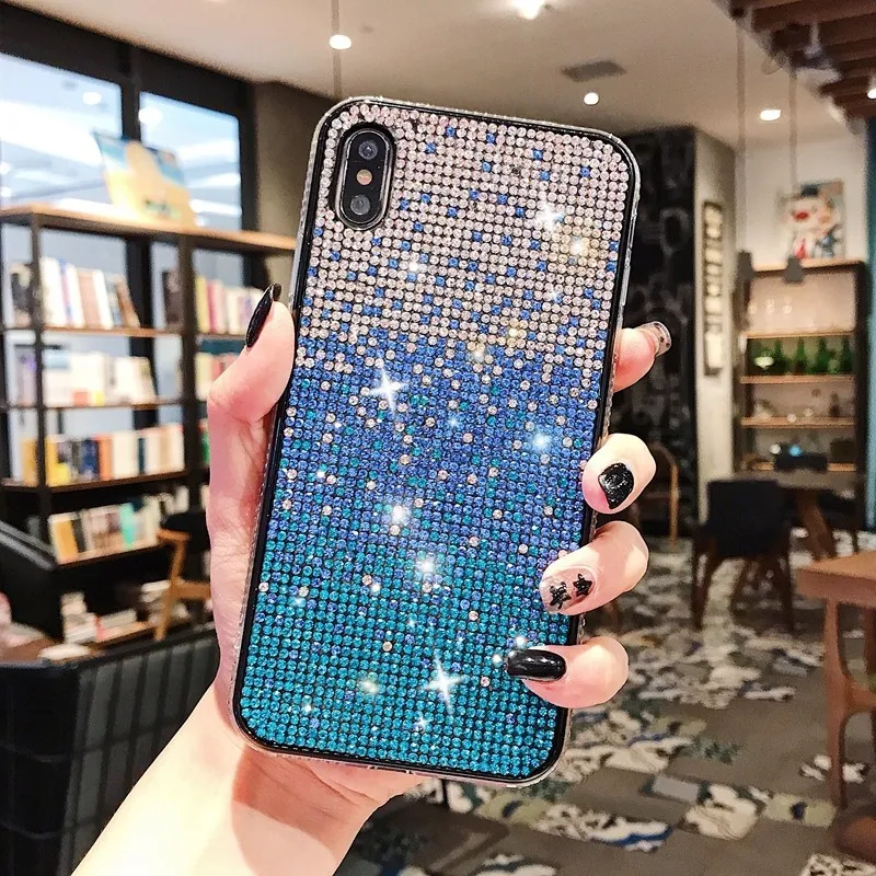 Роскошный чехол для телефона с бриллиантами Iphone X 8 7 6 6S Plus чехлы XR XS MAX 8plus