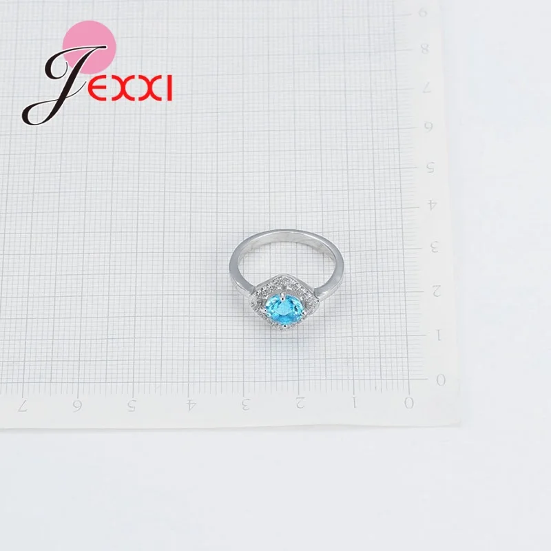 Brand New Stamped Silver Rings For Women Simple Cubic Zircon Wedding Engagement Ring Jewelry 5Colors | Украшения и аксессуары