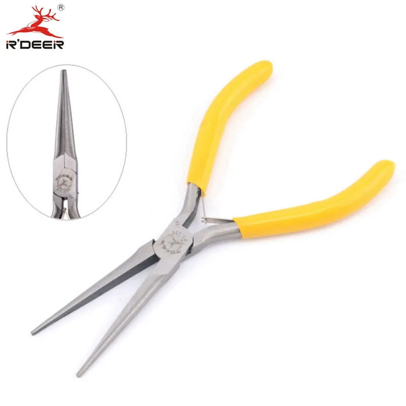 

Игольчатые плоскогубцы RDEER 5 дюймов/125 мм обжимные клещи беззубые из углеродистой стали инструмент для зачистки проводов обжимные Прочные р...