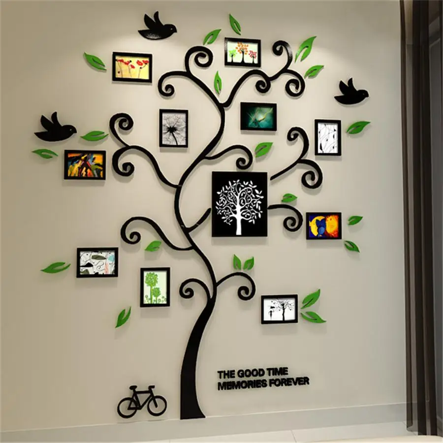 

Hanging ornament Tree Acrylic 3d Three-dimensional TV Sofa Home Decorative Diy Crystal Decal Family tree