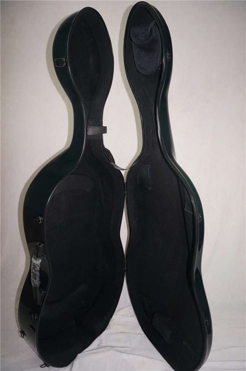 Темно-зеленый 4/4 новый жесткий Виолончель чехол стекловолокно прочный черный #31