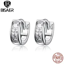 Женские Простые круглые серьги BISAER классические гвоздики из