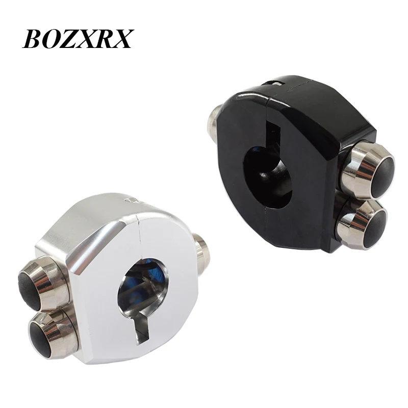 

BOZXRX 7/8 "Алюминиевый сплав CNC мотоциклетная установка стандартная фара головного света противотумансветильник РА ВКЛ./ВЫКЛ. Кнопка сброса си...