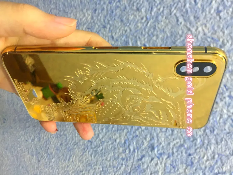Для iphone X 8mu настоящий позолоченный корпус с металлической рамкой Замена двери батареи полный комплект с Львом леопардовым дизайном
