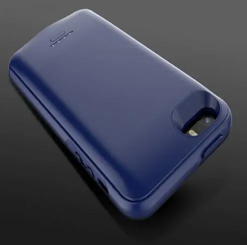 Blue 4000 мА/ч для iPhone 5, чехол с питанием из силикагеля, ультра-тонкий умный чехол с зарядным устройством для Iphone 5, чехол с питанием 5S Se - Цвет: Blue
