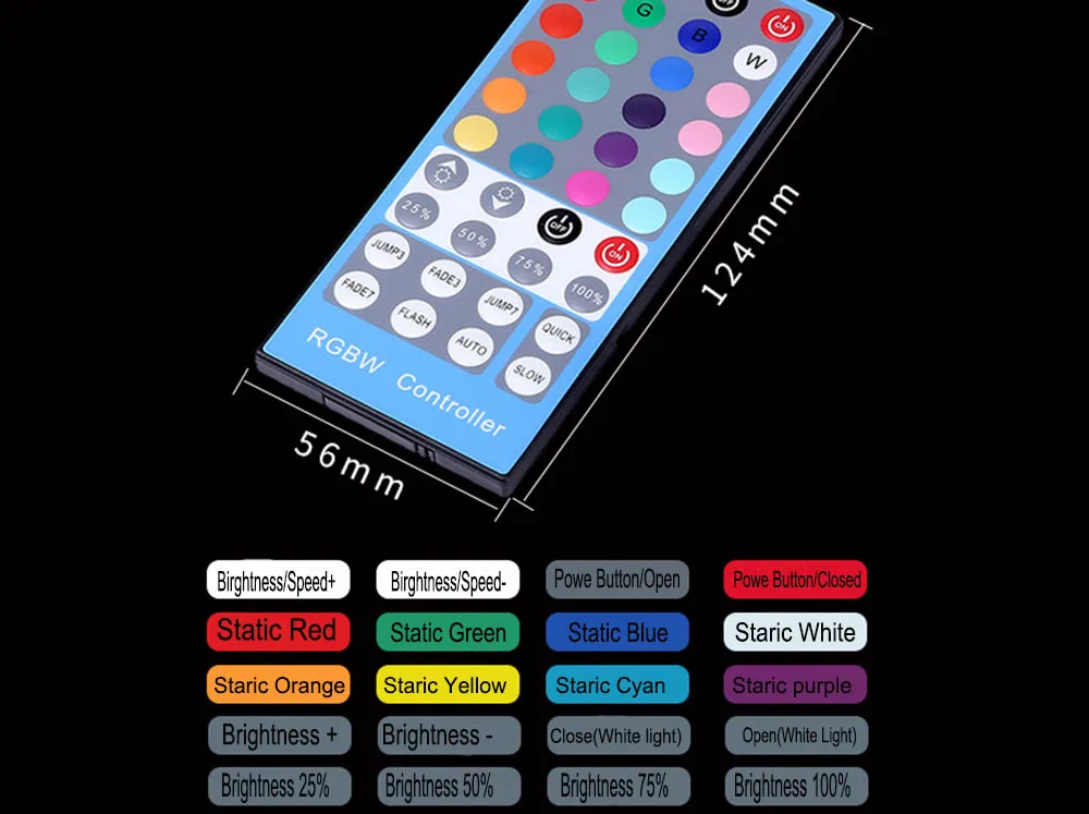 40 клавиш светодиодный RGB контроллер 12 В 24 В ИК пульт дистанционного управления RGBW контроллер для RGB 2835 5050 3528 светодиодные ленты