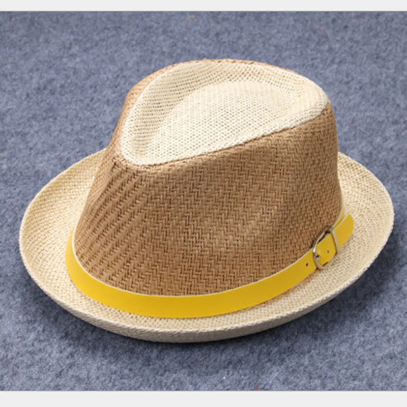 

children babys boys and girls new sun hat beach double color child hat summer jazz hat lm14