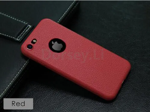 red Роскошный кожаный чехол для Apple iphone 6S чехол для iphone 7 Мягкий Силиконовый Модный чехол для мужчин задняя крышка для iphone 6 7 8 plus - Цвет: red