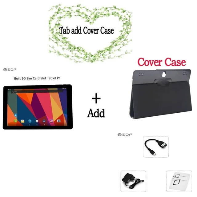 Tab Add Holster BDF 10,1 дюймов Bluetooth WiFi Планшеты Android 7,0 планшетный ПК ips 1280*800 четырехъядерный 1 Гб+ 32 ГБ мини планшет 10 дюймов планшет ноутбук таб - Комплект: Tab Add Holster