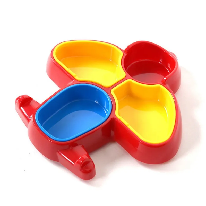 Детская посуда с мультипликационным самолетом несколько отдельных тарелок для