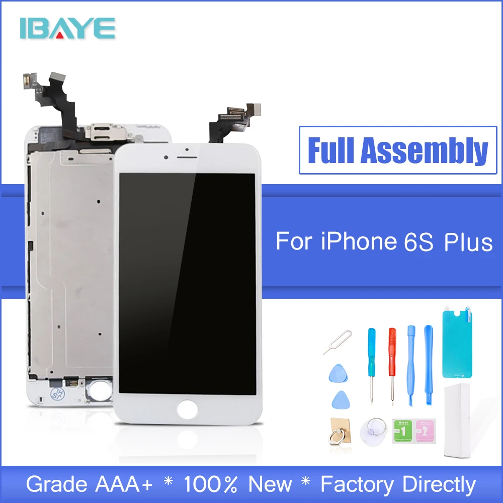 Белый для iPhone 6s Plus ЖК дисплей с сенсорным экраном Полный комплект замены